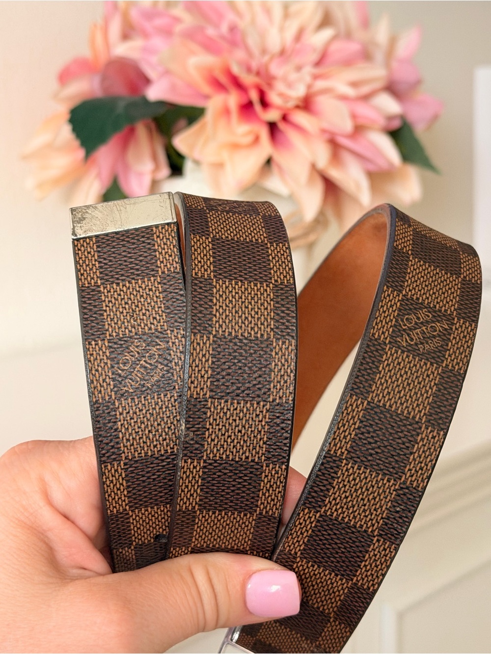 Authentic LOUIS VUITTON Damier Ebene Belt - Picture 15 of 16